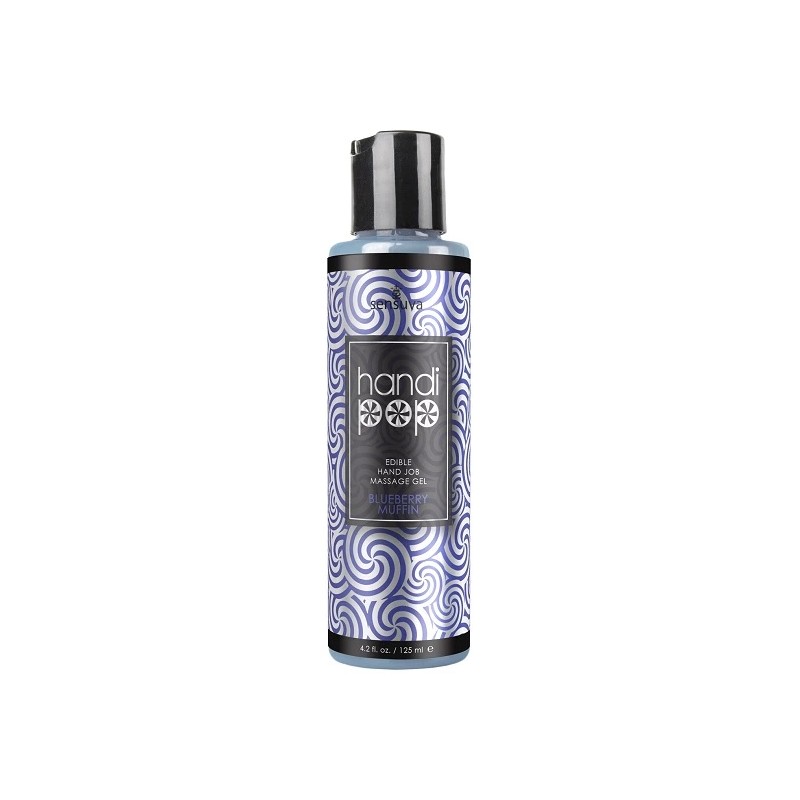 Żel do masażu - Sensuva Handipop Massage Gel Blueberry Muffin 125 ml